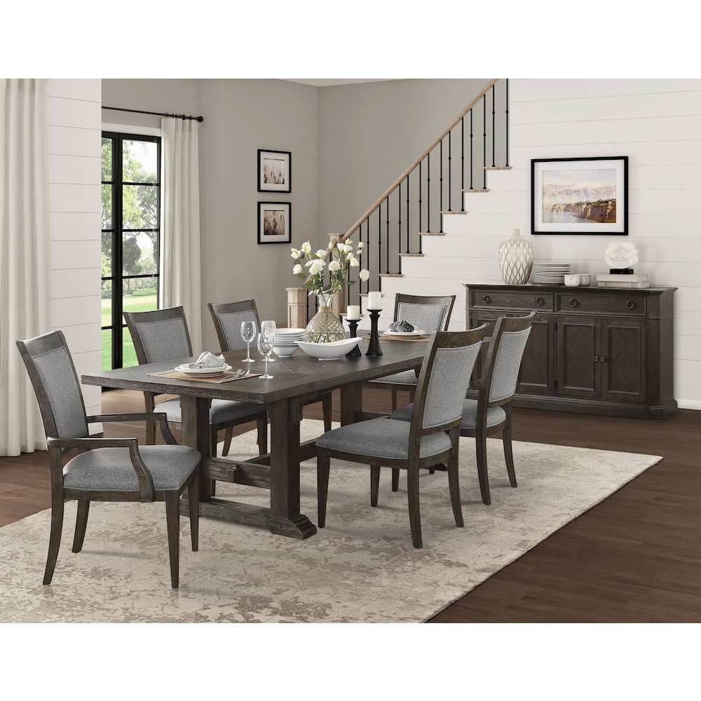 Sarasota Textured Dining Room Side Chair, set of 2 in Gray