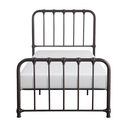 Bethany Metal Twin Metal Platform Bed in Dark Bronze