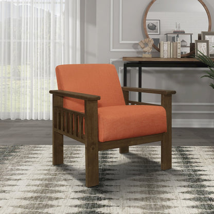 Helena Textured Accent Chair in Orange