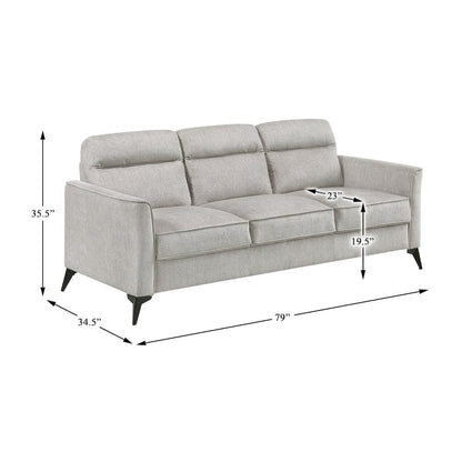 Tellot Microfiber Sofa in Tan