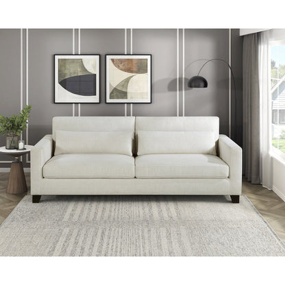 Zeke Textured Sofa in Ivory
