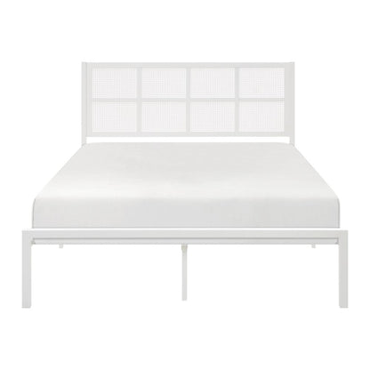 Sanibel Metal Queen Metal Platform Bed in White