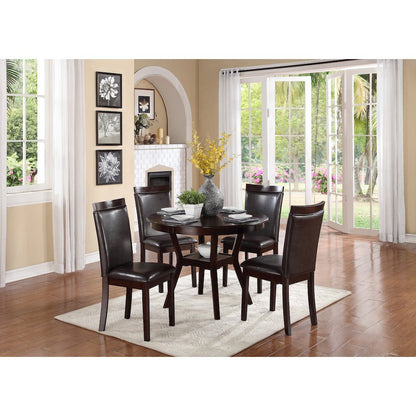 Shankmen Asian Hardwood 5-Piece Pack Dinette Set in Espresso