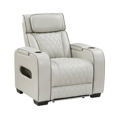 Fairway Faux Leather 3pc Set: Sofa, Loveseat, Chair in Taupe