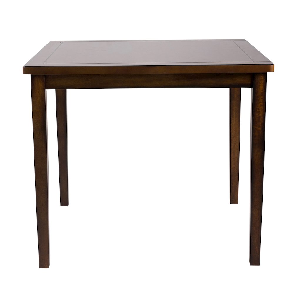 Delmar Wood Veneer Counter Height Dining Table Set (Set of 5) in Black