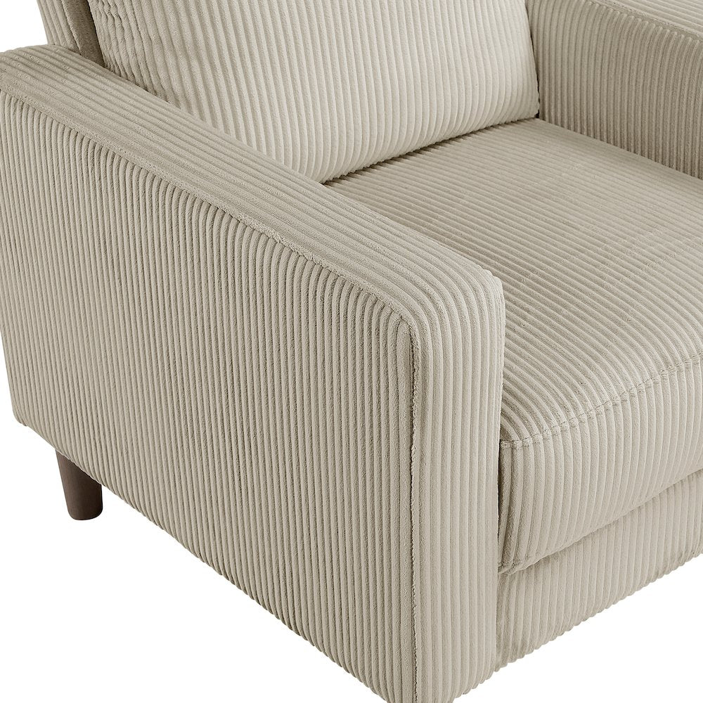 Crandall Corduroy Chair in Taupe