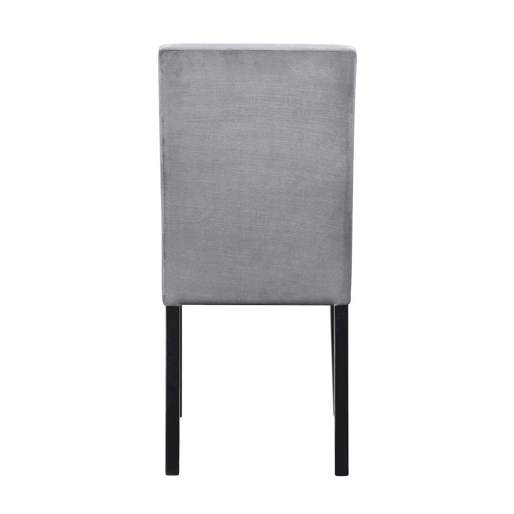 Andreas Velvet Dining Room Side Chair, set of 2 in Gray