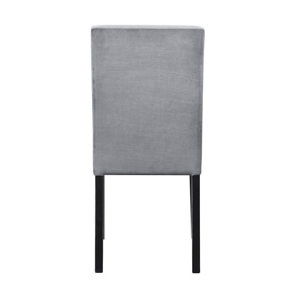 Andreas Velvet Dining Room Side Chair, set of 2 in Gray