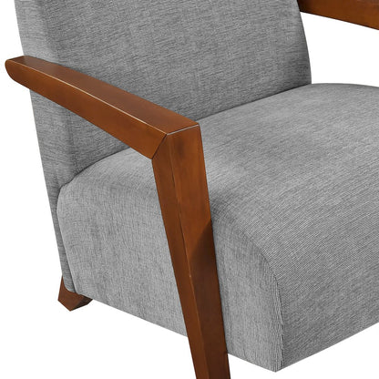 Odessa Chenille Accent Chair in Gray