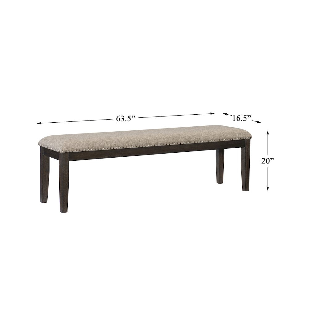 Southlake Textured Dining Room Bench in Brown