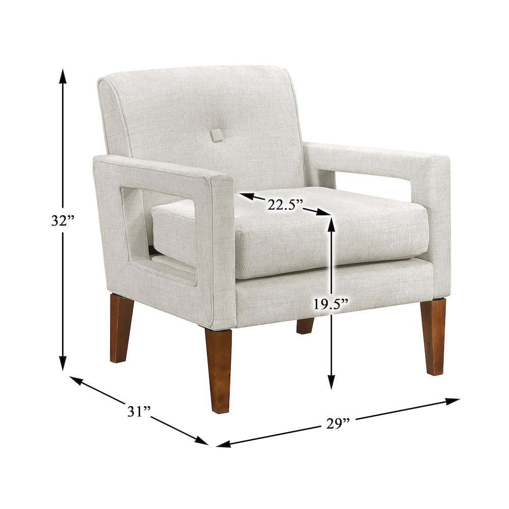 Belfort Chenille Chair in Beige