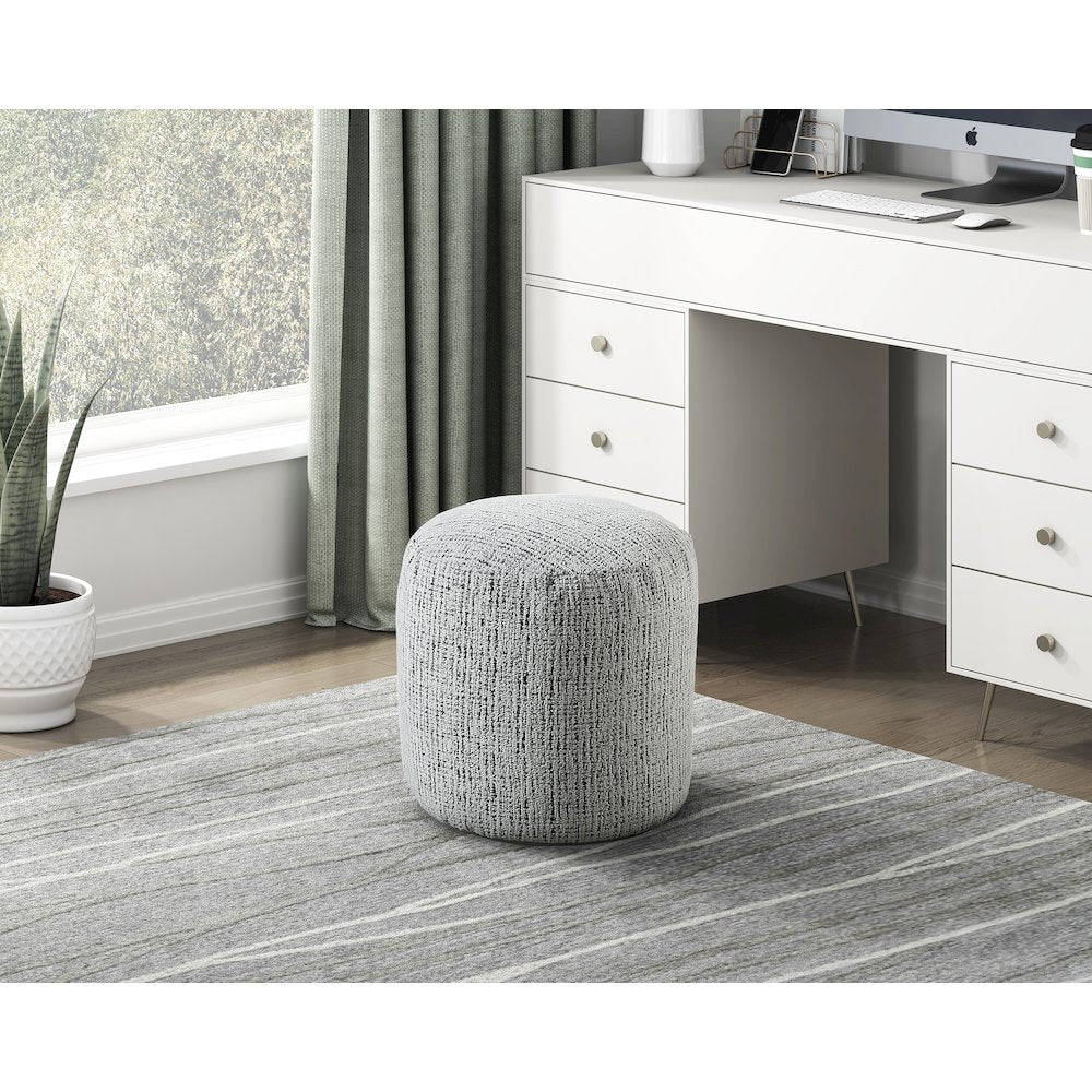 Aiken Chenille Pouf In Multi Color