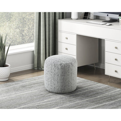 Aiken Chenille Pouf In Multi Color