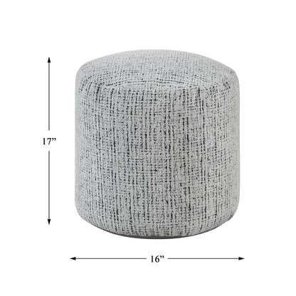 Aiken Chenille Pouf In Multi Color