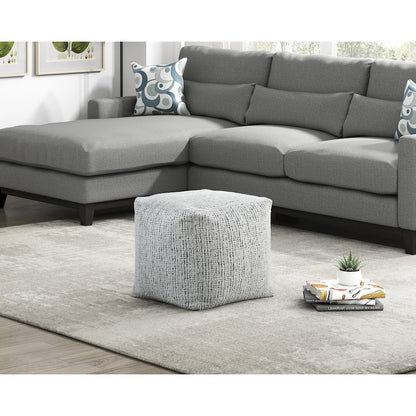 Easley  Chenille Pouf In Multi Color