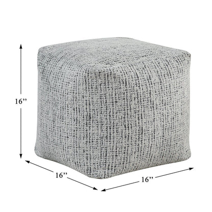 Easley  Chenille Pouf In Multi Color