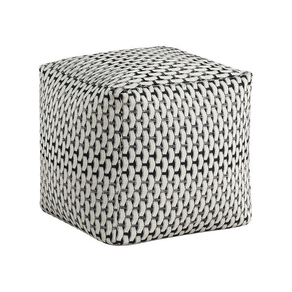 Trent  Jacquard Pouf In Multi Color