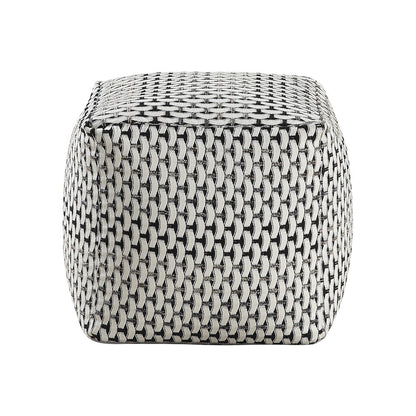 Trent  Jacquard Pouf In Multi Color