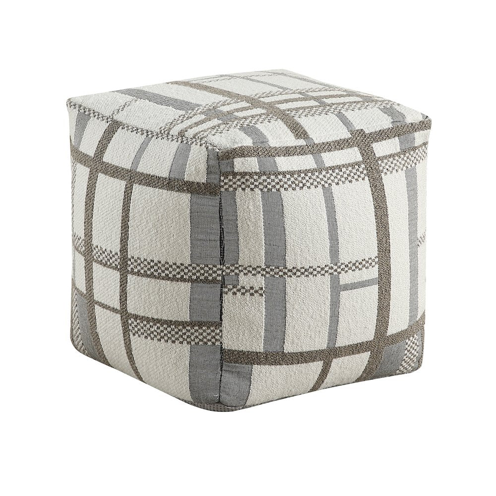 Monica  Jacquard Pouf In Multi Color