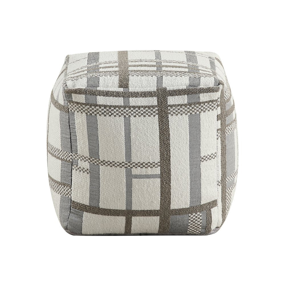 Monica  Jacquard Pouf In Multi Color