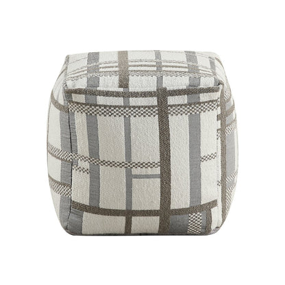 Monica  Jacquard Pouf In Multi Color