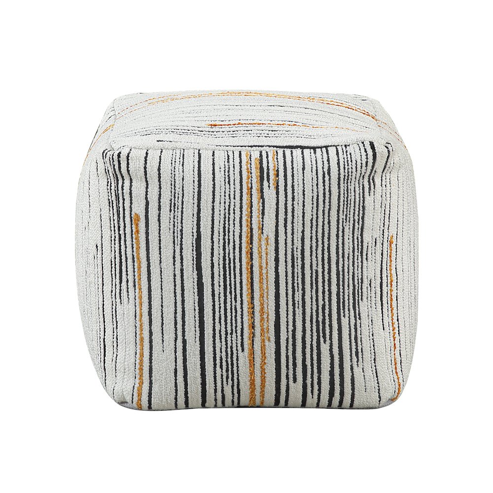 Poplar  Jacquard Pouf In Multi Color