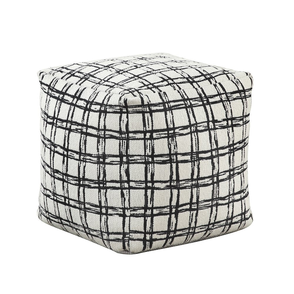 Misty  Jacquard Pouf In Multi Color