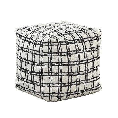 Misty  Jacquard Pouf In Multi Color
