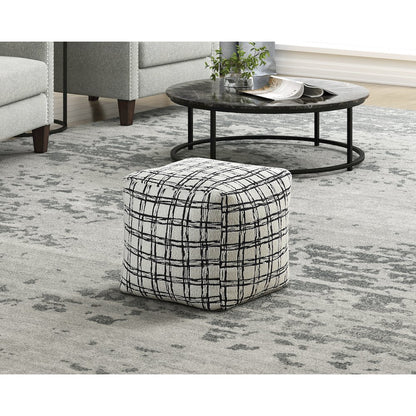 Misty  Jacquard Pouf In Multi Color