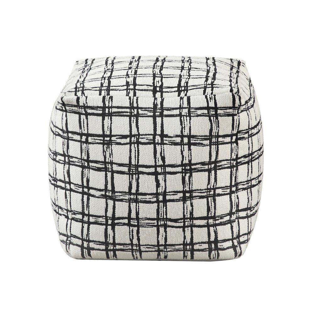 Misty  Jacquard Pouf In Multi Color