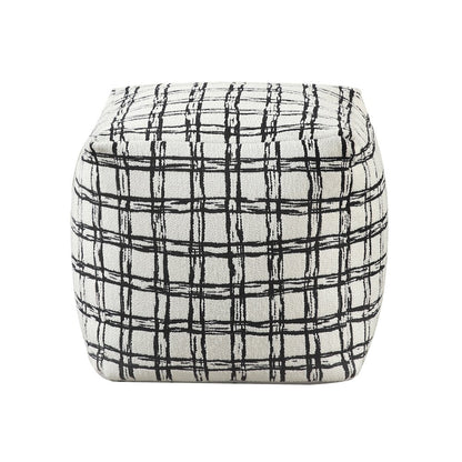 Misty  Jacquard Pouf In Multi Color