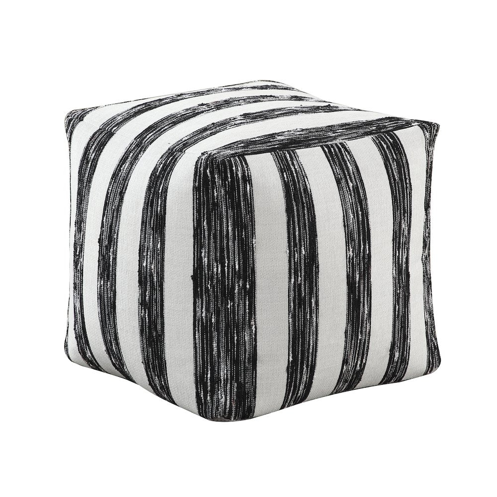 Avril  Jacquard Pouf In Multi Color