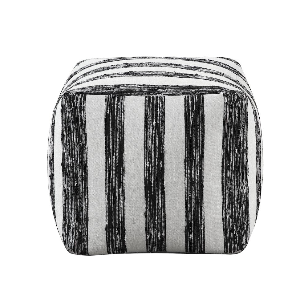 Avril  Jacquard Pouf In Multi Color