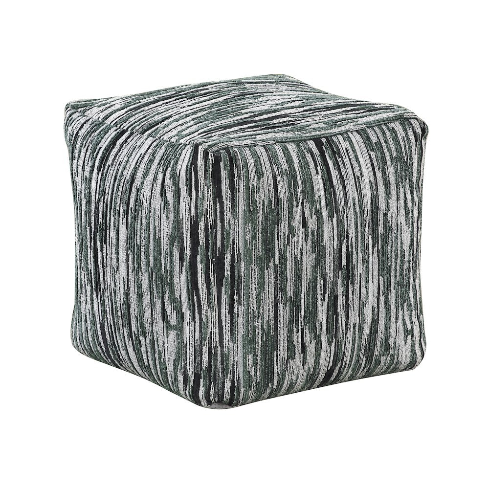 Lundy  Jacquard Pouf In Multi Color