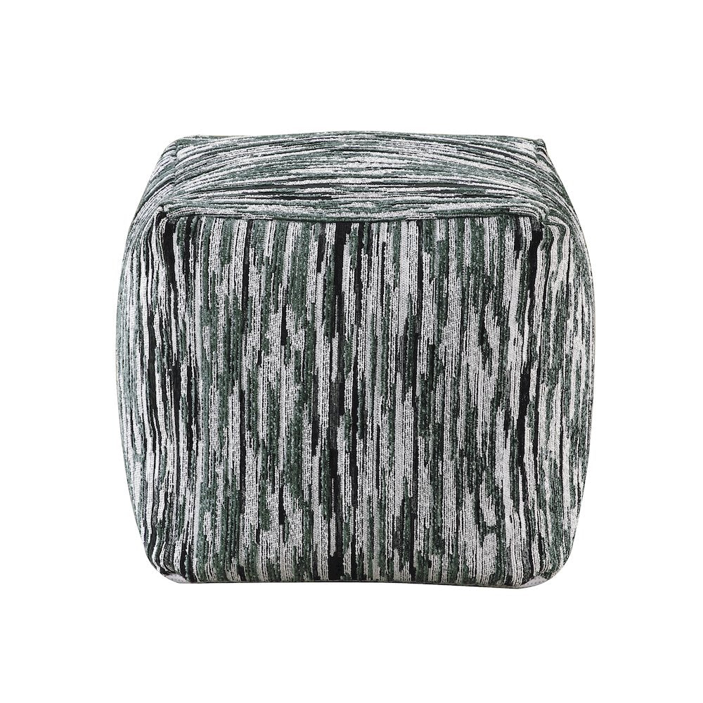Lundy  Jacquard Pouf In Multi Color