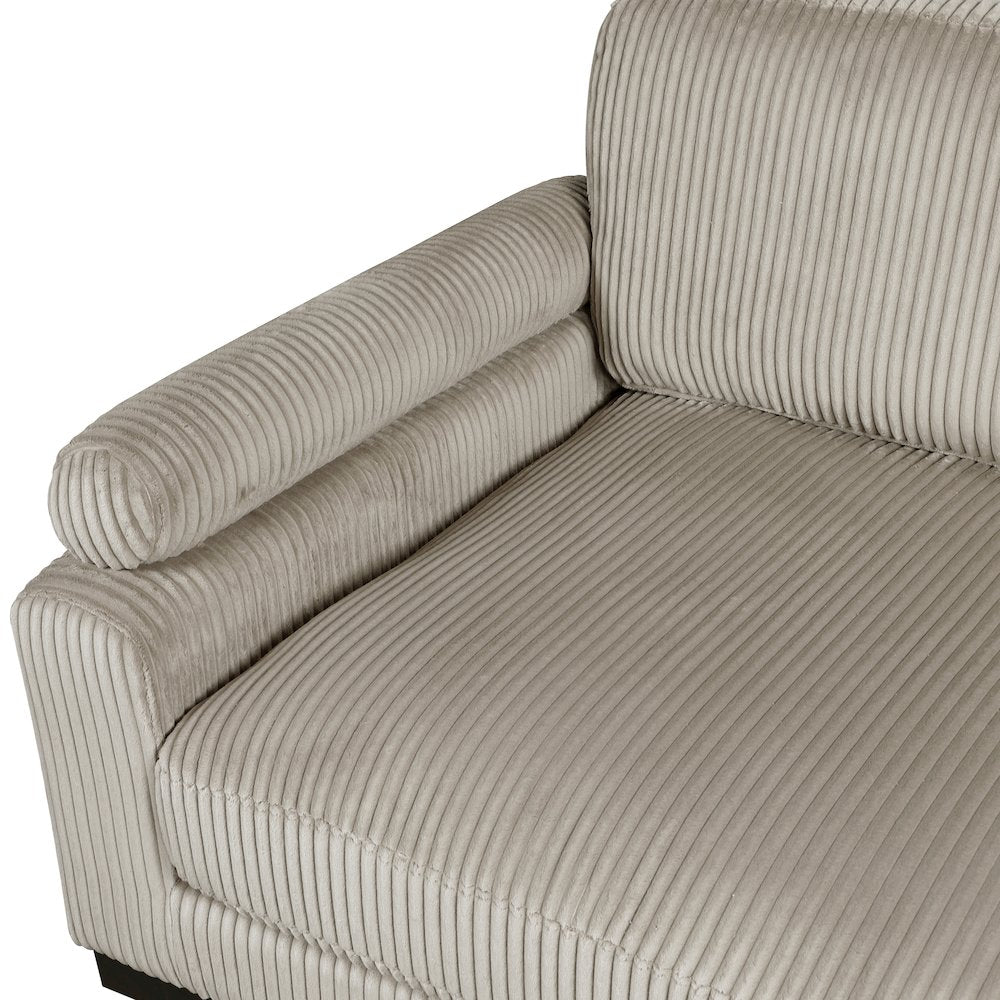 Traverse Corduroy 4-Piece Modular Sectional in Taupe
