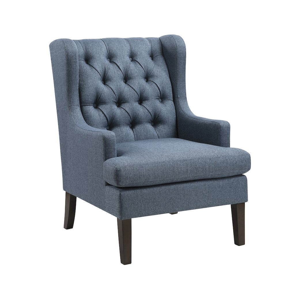 Quent Textured Accent Chair in Blue