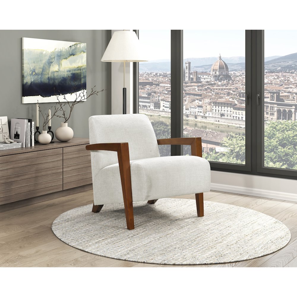 Odessa Chenille Accent Chair in Beige