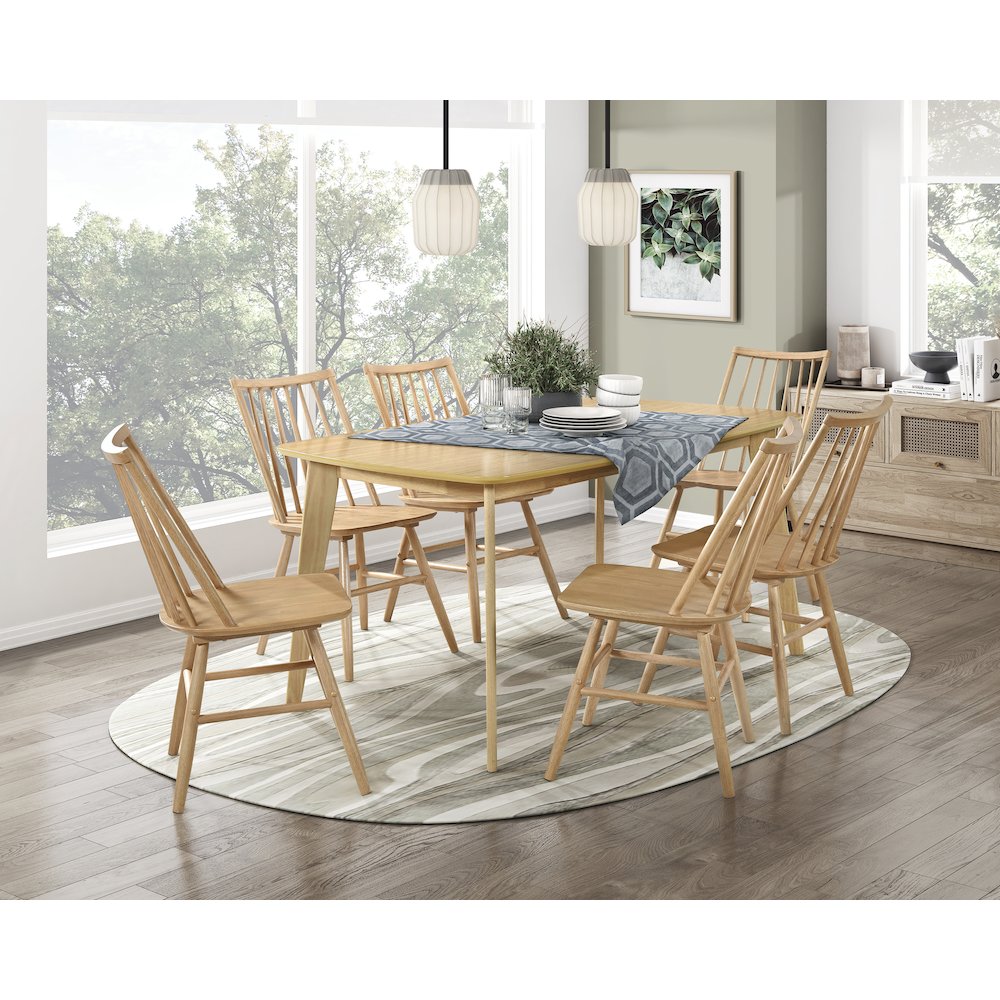 Pratter Wood Dining Room Side Chair, set of 2 in Natural Oak Finish