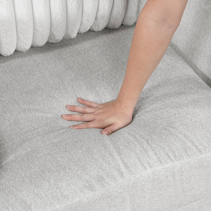 Santiago Microfiber Sofa in Light Gray