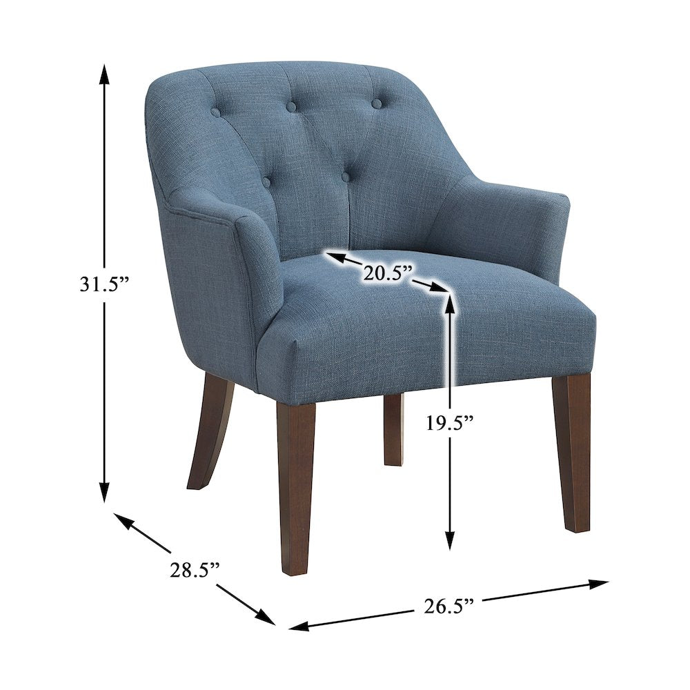 Rebecca Textured Accent Chair in Blue