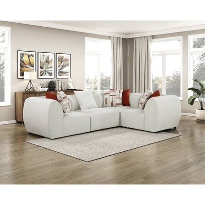 Franz Chenille 4-Piece Modular Sectional in Beige