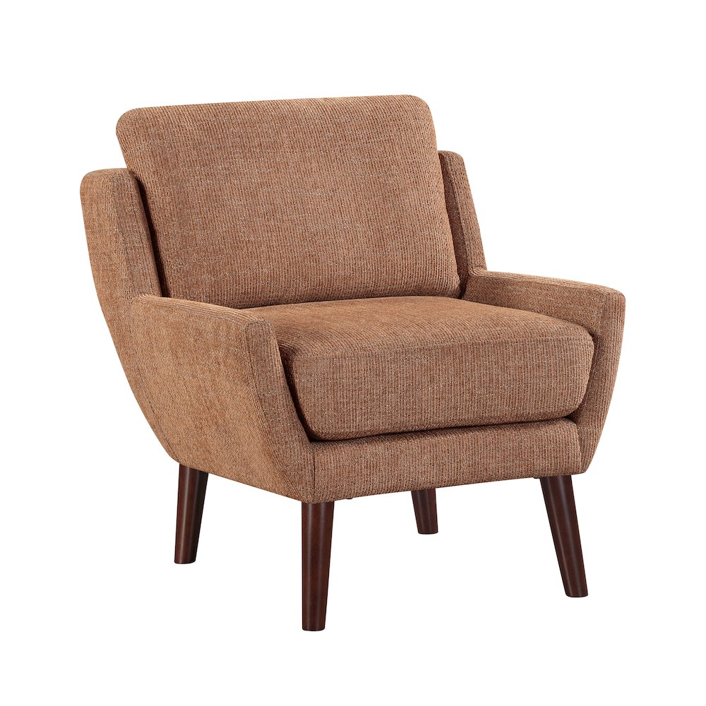 Ellie Chenille Accent Chair in Orange