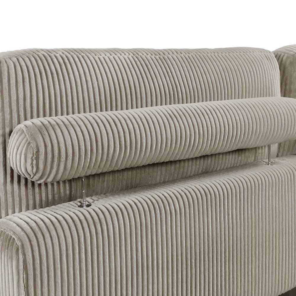 Traverse Corduroy 6-Piece Modular Sectional with chaise in Taupe