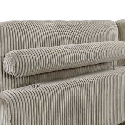Traverse Corduroy 6-Piece Modular Sectional with chaise in Taupe