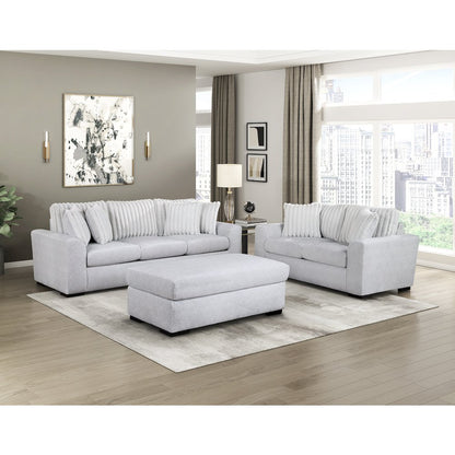 Athena Textured Ottoman in Gray