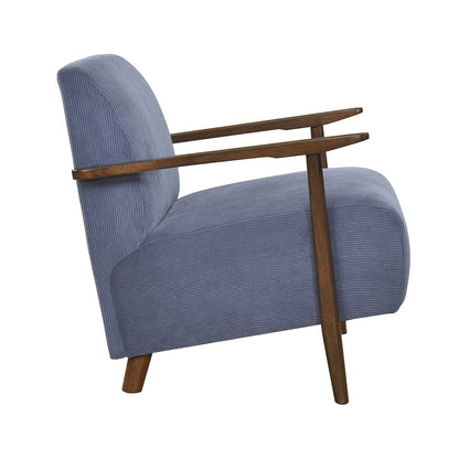 Ezra Corduroy Accent Chair in Blue