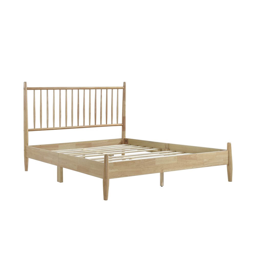 Brickell Rubberwood Queen Platform Bed in Natural