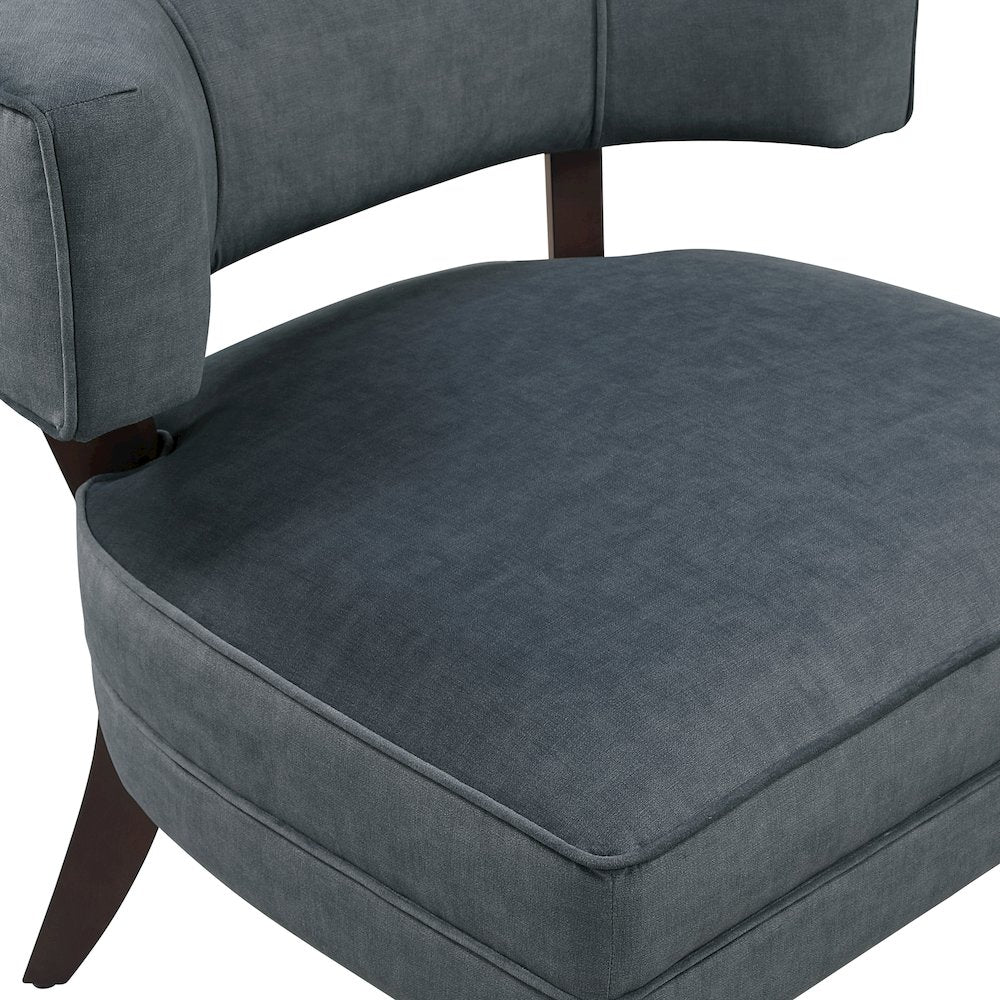 Wilson Velvet Accent Chair in Dark Gray
