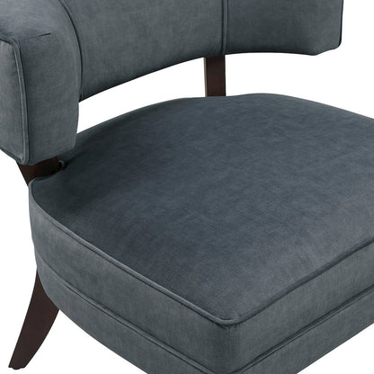 Wilson Velvet Accent Chair in Dark Gray